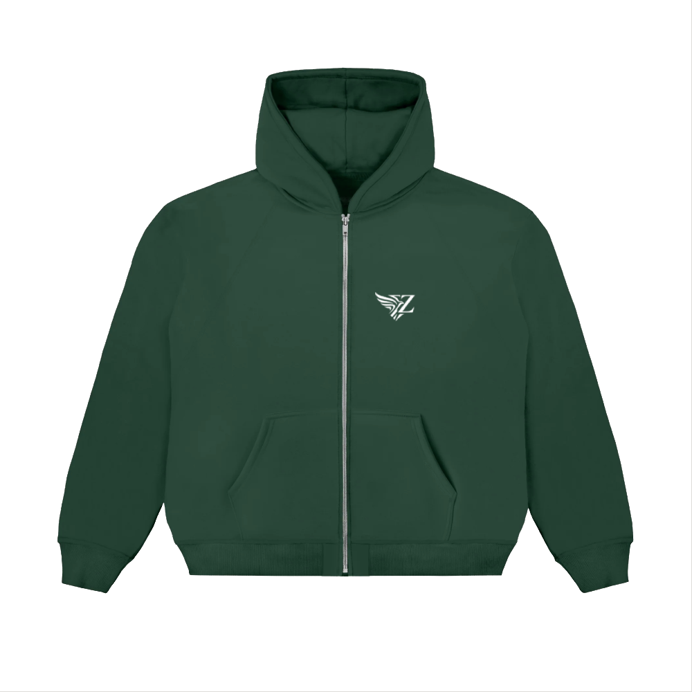 EZ CLASSIC ZIPPER HOODIE - GREEN