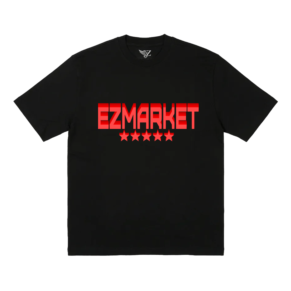 EZ 3D STARS SHIRT - BLACK